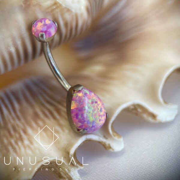 Pink Opal Navel Piercing - UnusualPiercingShop.com
