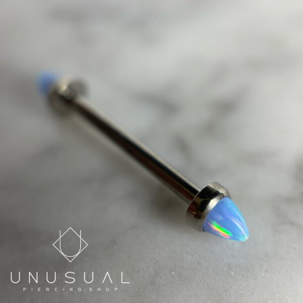 Blu Opal Spike Nipple Piercing - UnusualPiercingShop.com