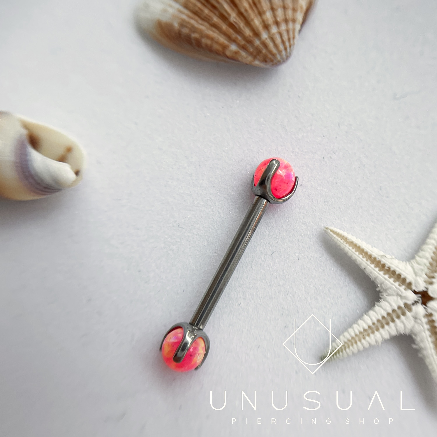 Pink Opal Nipple Piercing – UnusualPiercingShop.com