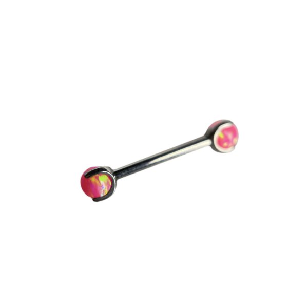 Pink Opal Nipple Piercing - UnusualPiercingShop.com
