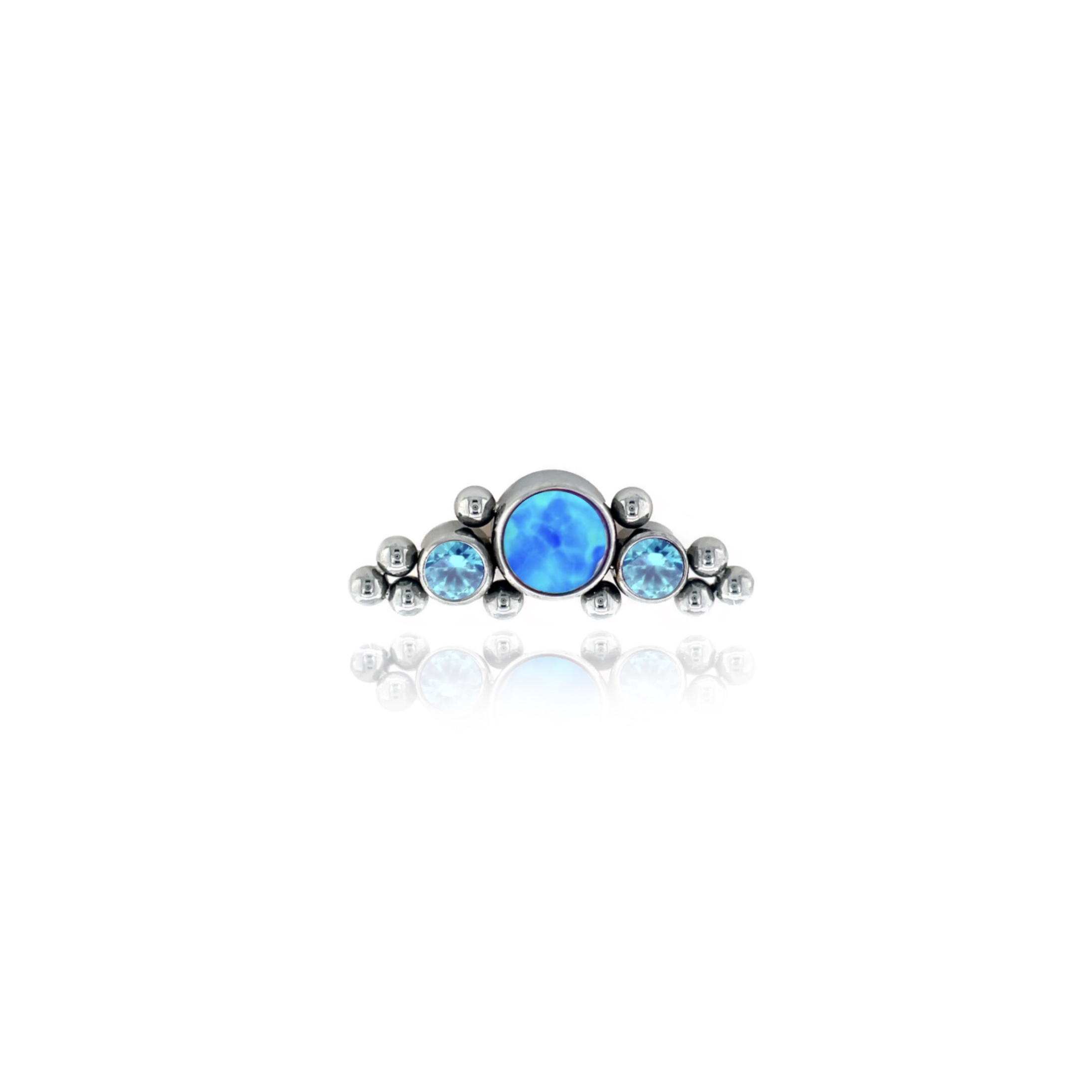Blue 3 Stones Cluster Piercing – UnusualPiercingShop.com