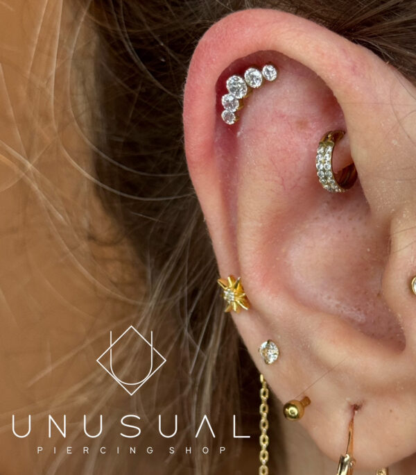 Double Stylish Clicker Piercing Titanio - UnusualPiercingShop.com