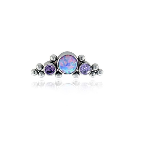 Violet Opal Cluster Piercing - UnusualPiercingShop.com