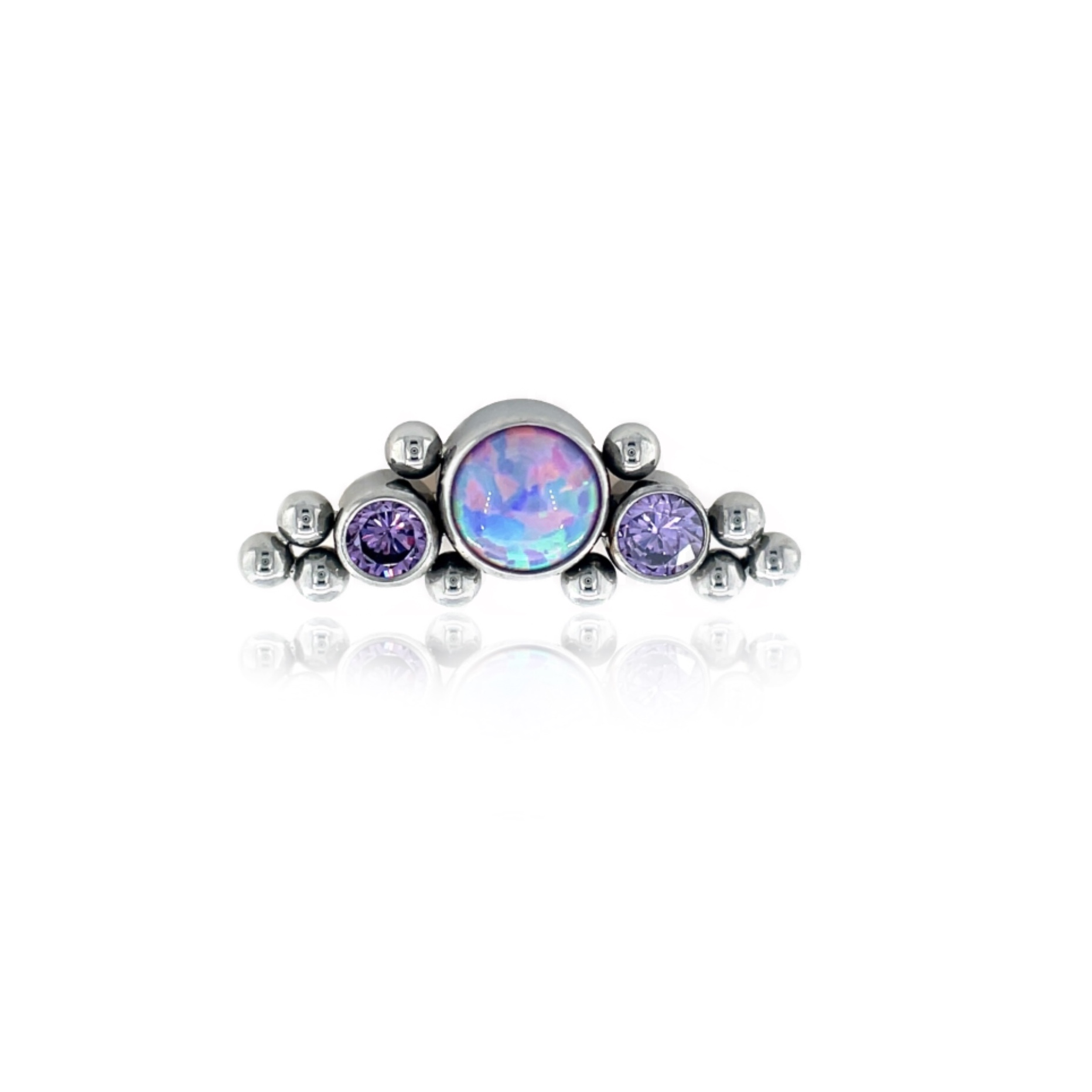 Violet Opal Cluster Piercing – UnusualPiercingShop.com