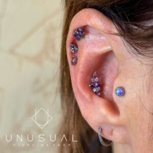 Leaves Cluster | Piercing Titanium - Image 3
