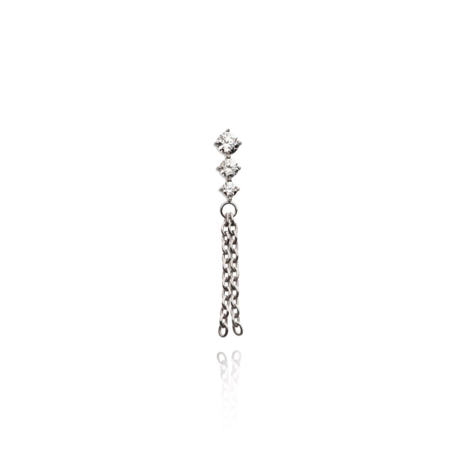 Chained Diamond Piercing - UnusualPiercingShop.com