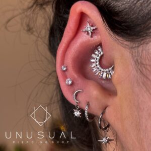 Moon and Sun | Piercing Titanio - UnusualPiercingShop.com