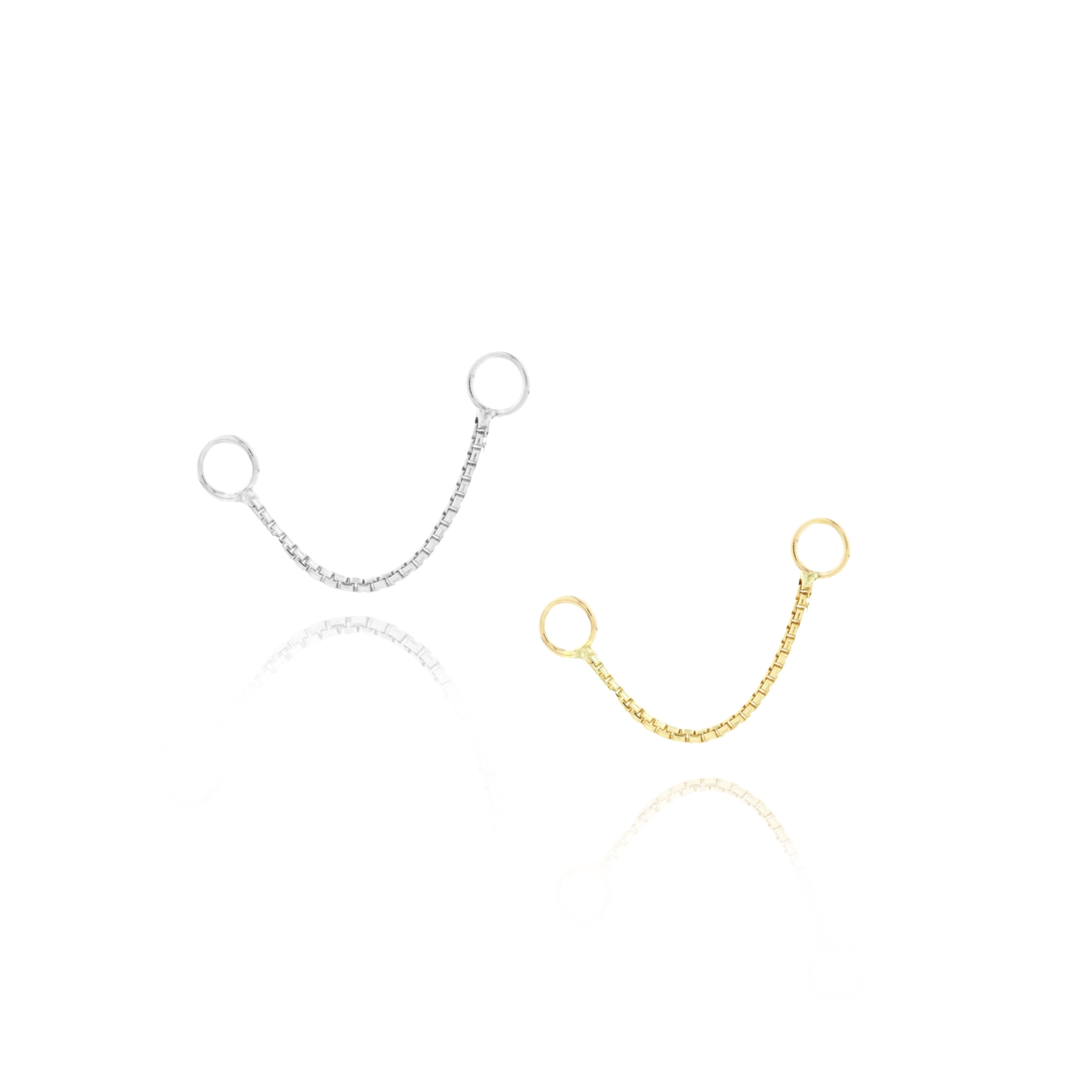14kt Single Gold Piercing Chain - UnusualPiercingShop.com
