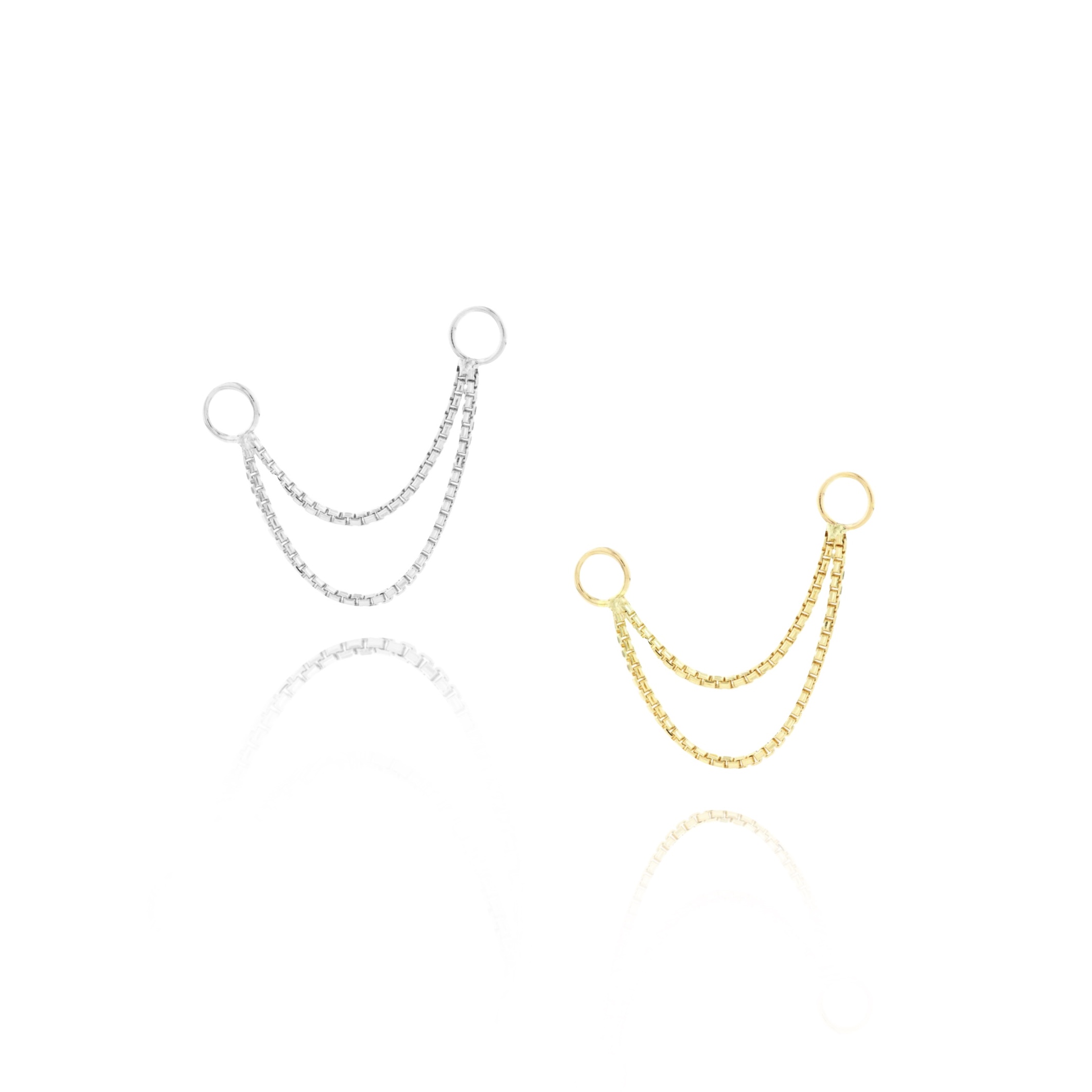 14kt Double Gold Piercing Chain - UnusualPiercingShop.com