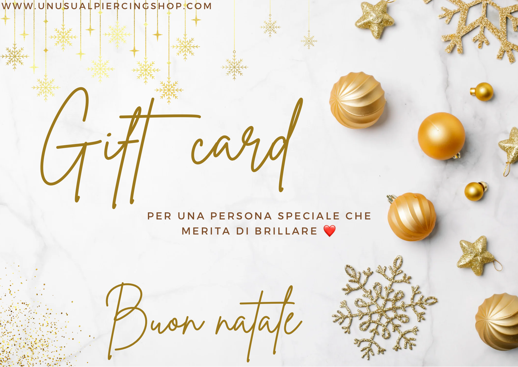 Gift Card di Natale – UnsualPiercingShop.com