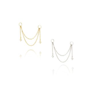 14kt gold Milly piercing chain - UnusualPiercingShop.com