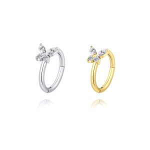 Butterfly - Clicker piercing Titanio - www-UnusualPiercingShop