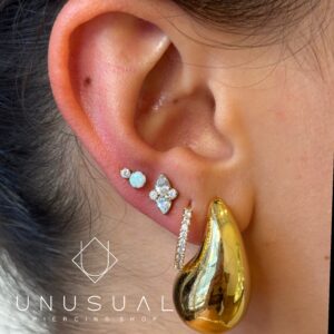 White Opal Lover Piercing - UnusualPiercingShop.com