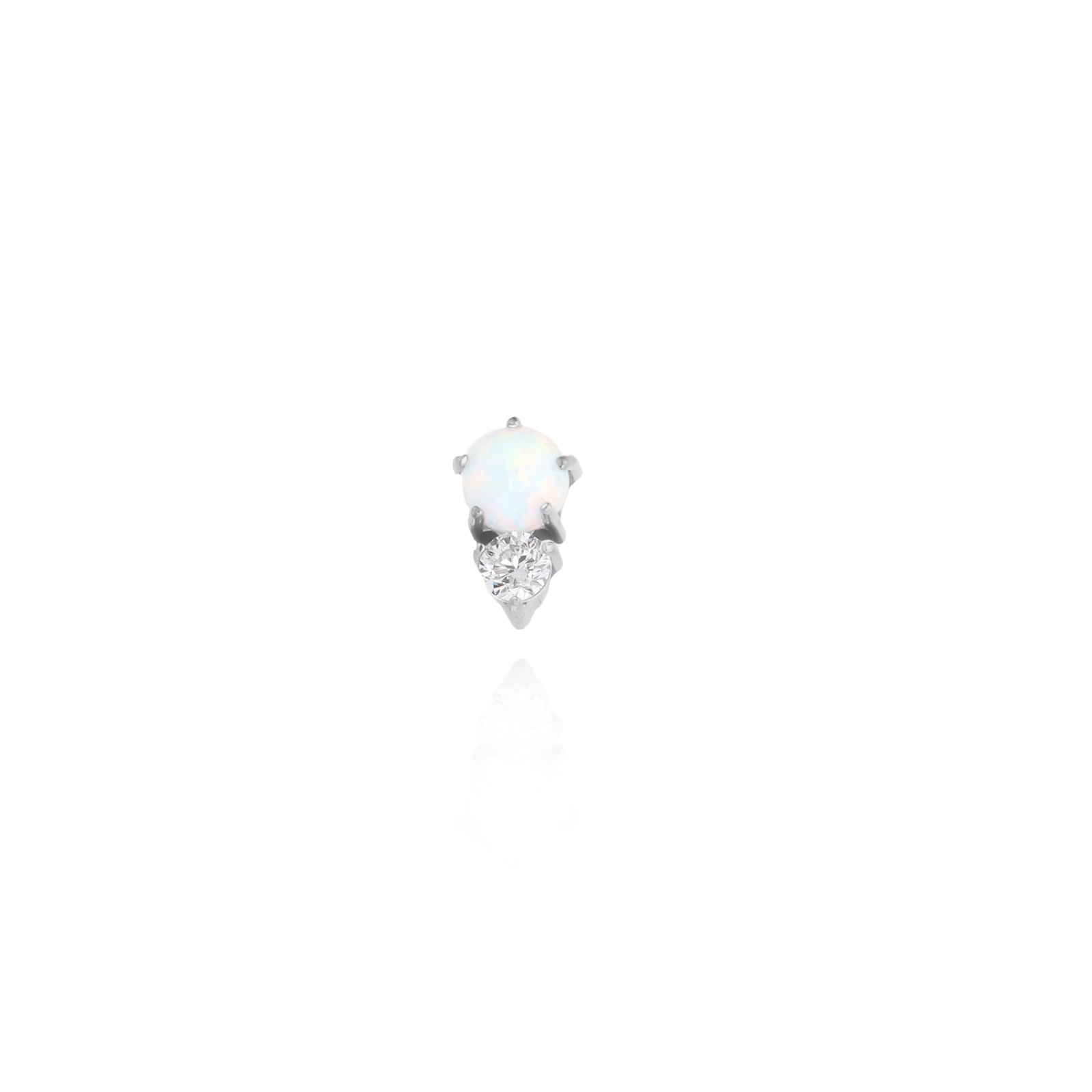 White Opal Lover Piercing - UnusualPiercingShop.com