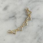 14kt Golden Hearts Piercing Chain - UnusualPiercingShop.com