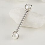 Pearl Nipple Piercing - UnusualPiercingShop.com