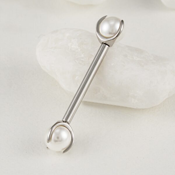 Pearl Nipple Piercing - UnusualPiercingShop.com