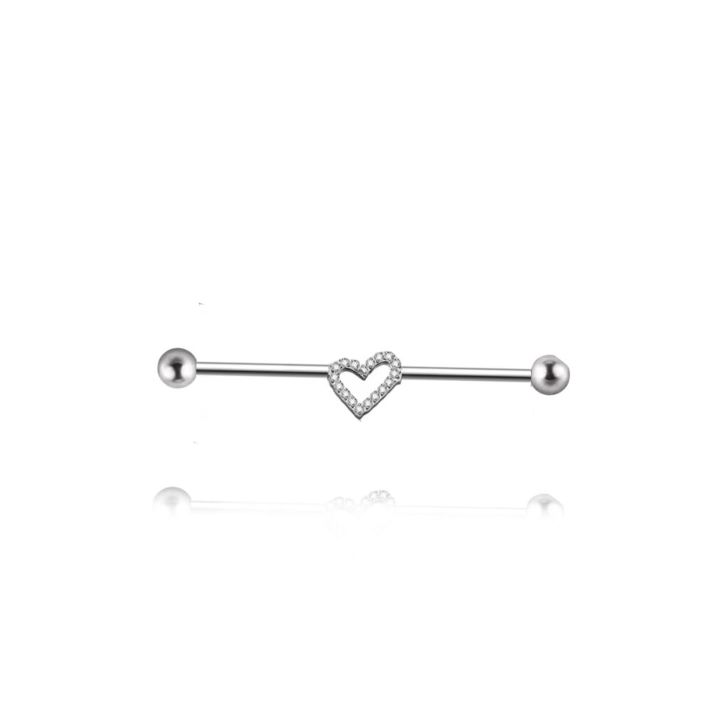 Heart - Industrial Piercing Titanio - UnusualPiercingShop.com